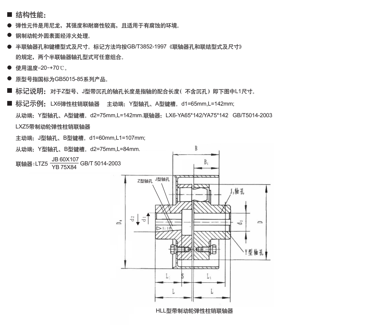 LXZ(HLL)型帶制動(dòng)輪彈性柱銷聯(lián)軸器產(chǎn)品規(guī)格圖